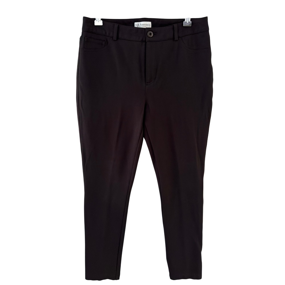 Neiman Marcus Womens Brown Slim Leg Ankle Pants Stretch Size 6 Mid Rise Stretch